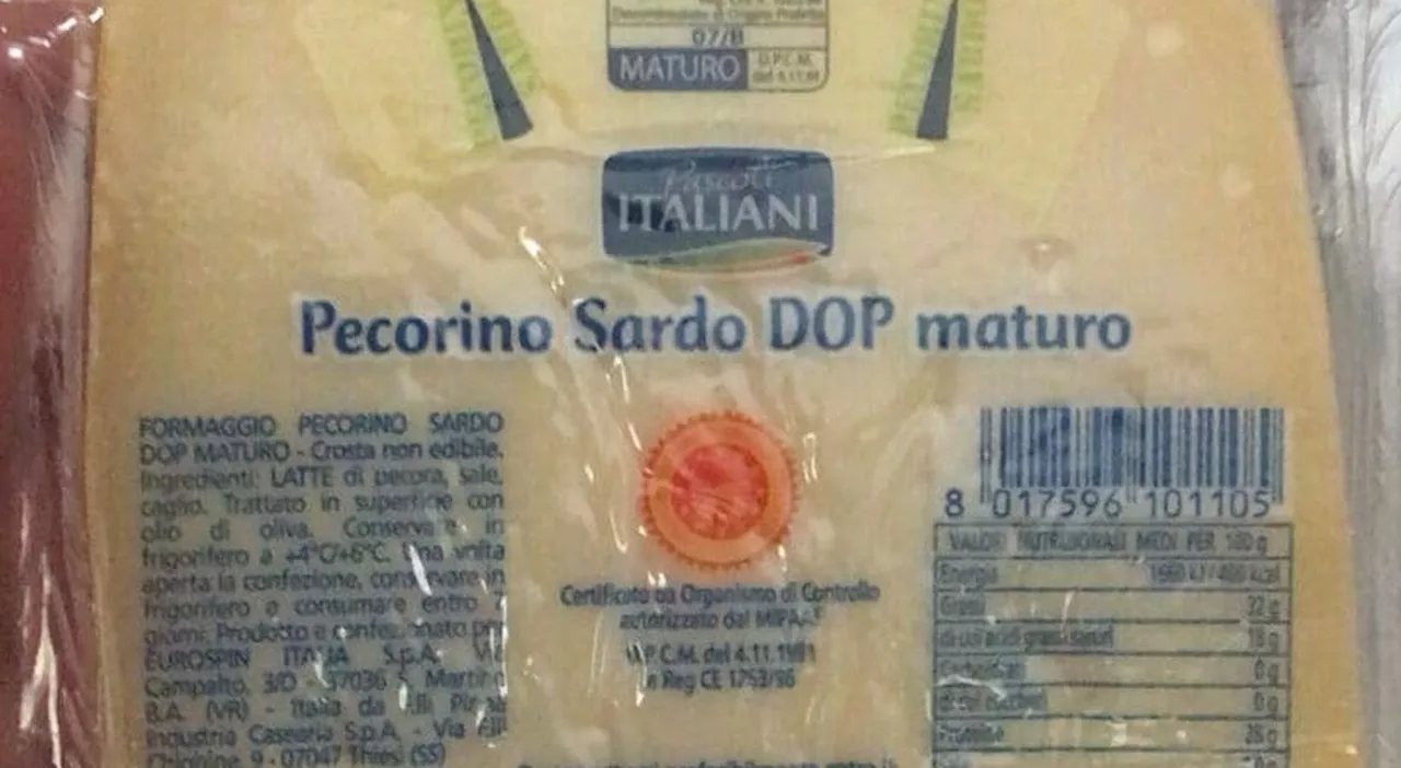 Pecorino Sardo, richiamato lotto di formaggio: rischio contaminazione da Listeria