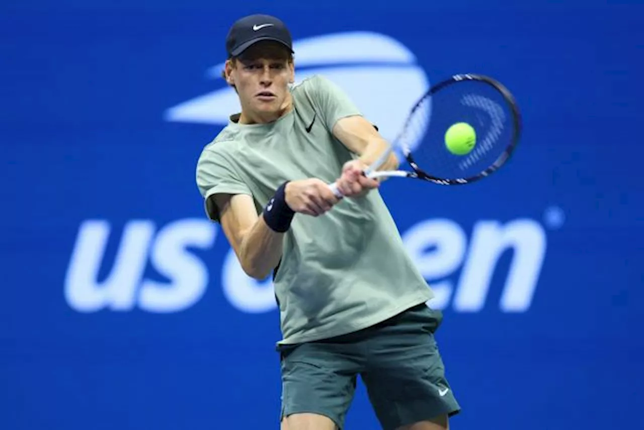 Le joli passing de revers de Jannik Sinner face à Daniil Medvedev à l'US Open