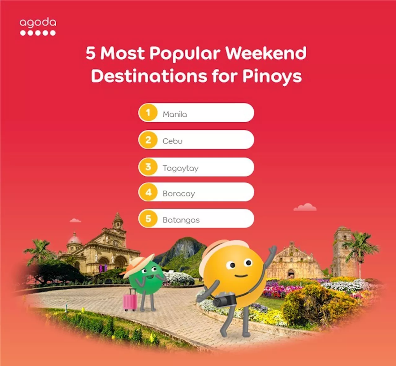 Quick Escapes: Agoda shares Pinoys’ top picks for weekend adventures