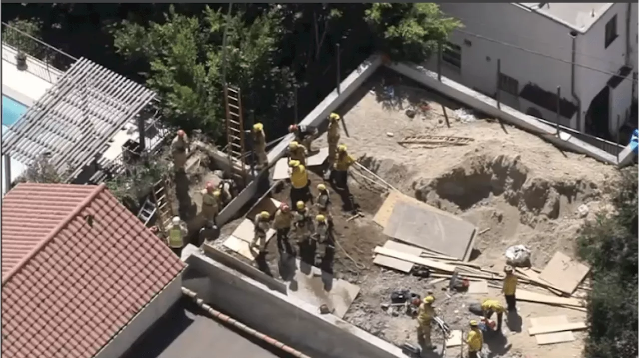 Rescue operation underway in Los Feliz after man falls into trench