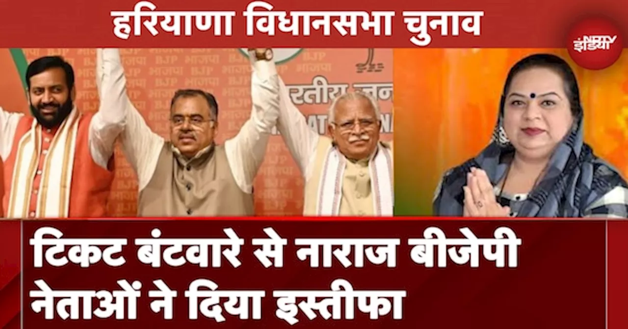 Haryana Assembly Election: टिकट बंटवारे के बाद बीजेपी में बगावत, नाराज नेताओं ने दिया इस्तीफा