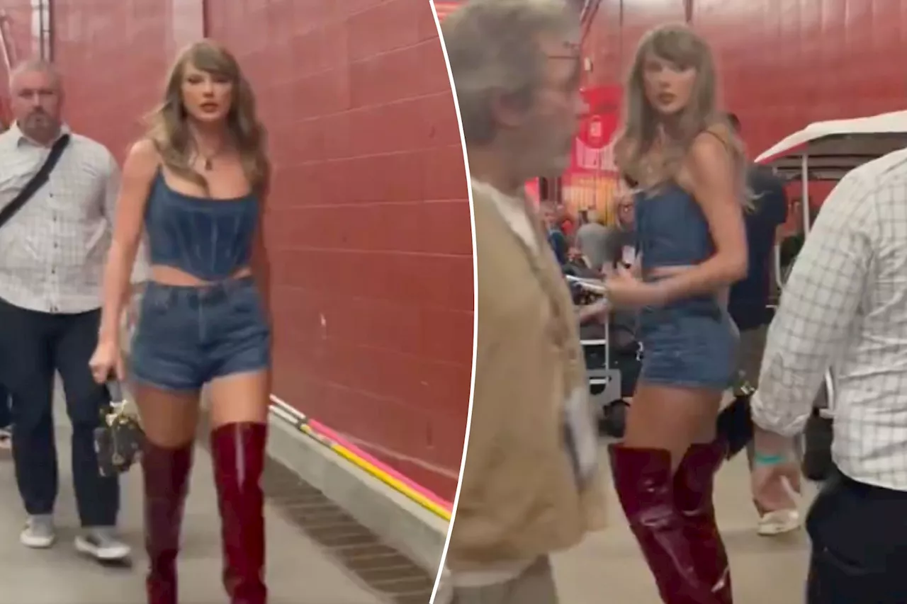 Taylor Swift celebrates Chiefs season-opener with thigh-high red boots