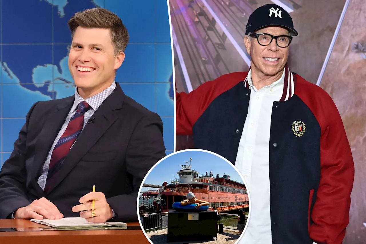  Colin Jost and Pete Davidson's Staten Island Ferry boat finally finds a purpose -- as a venue for Tommy Hilfiger's runway show