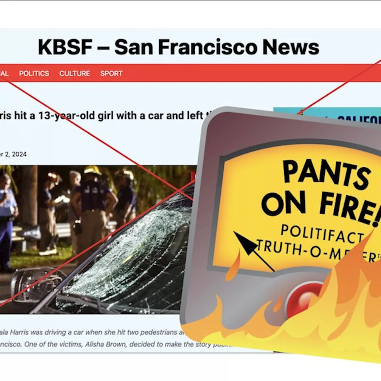 No proof Kamala Harris injured pedestrian in 2011 car crash
