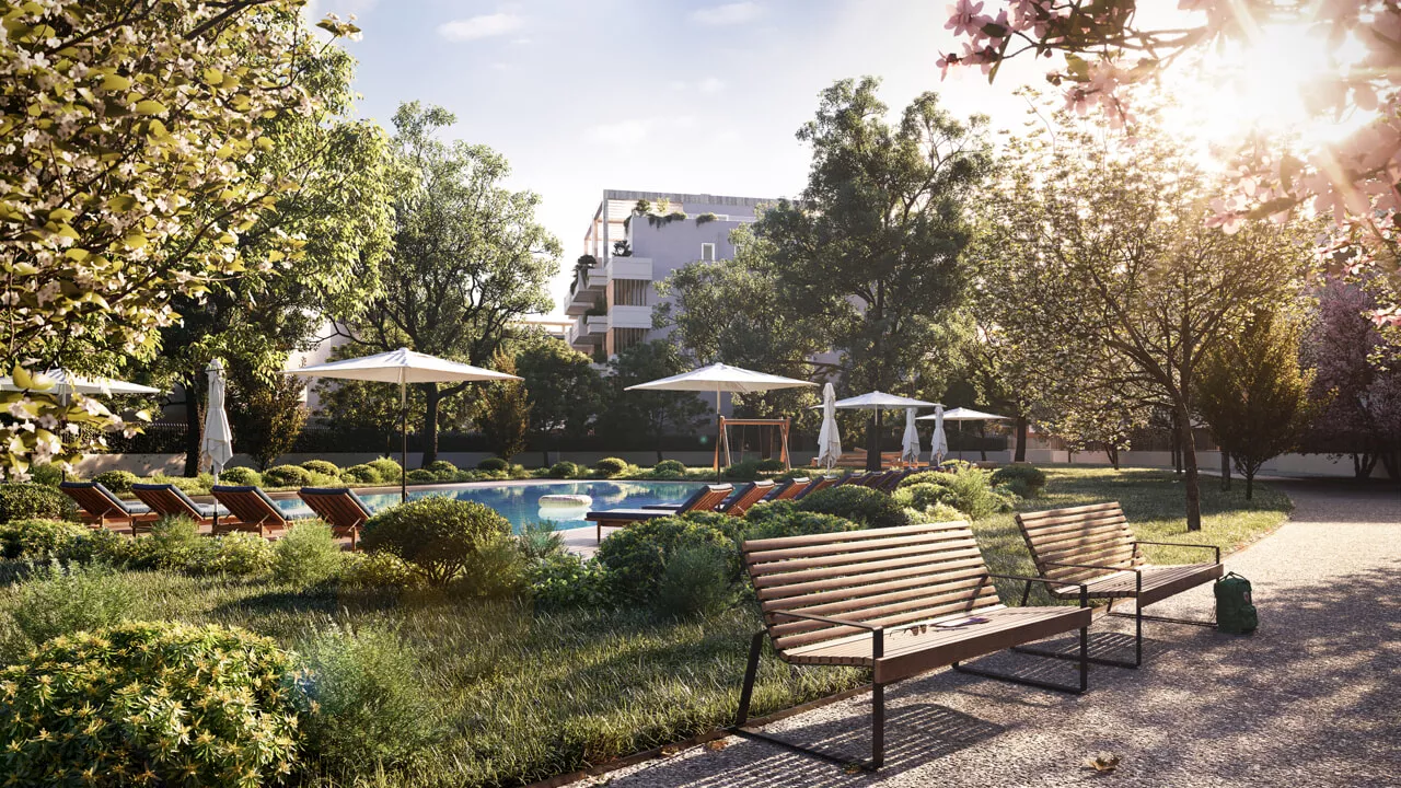 Wellness Park con una nuova piscina nel più esclusivo complesso residenziale di Roma