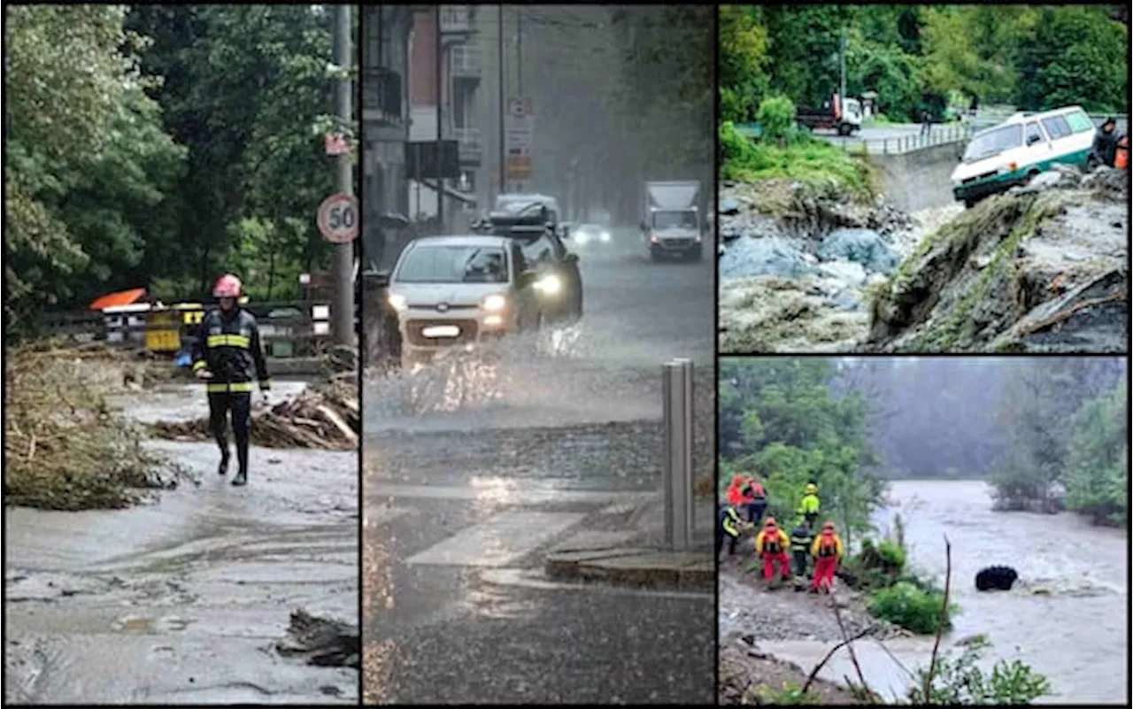 Maltempo, uomo travolto da piena torrente nel Torinese. DIRETTA