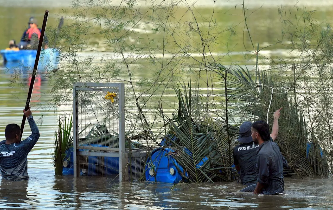 Perhilitan captures crocodile at Shah Alam lake