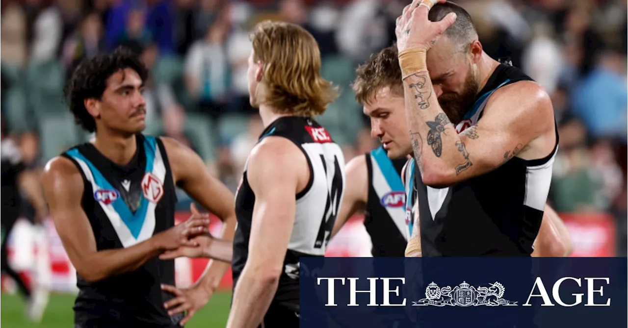 Port Adelaide’s finals losing streak continues in humiliating loss to Geelong