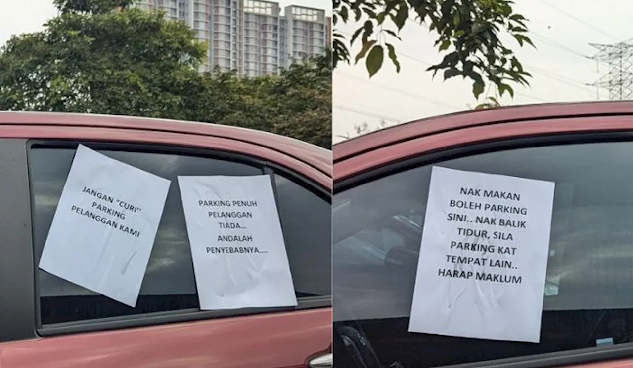 “Don’t Steal Our Customers’ Parking Spot” – Food Court Traders Resort To Serving Own “Notice”