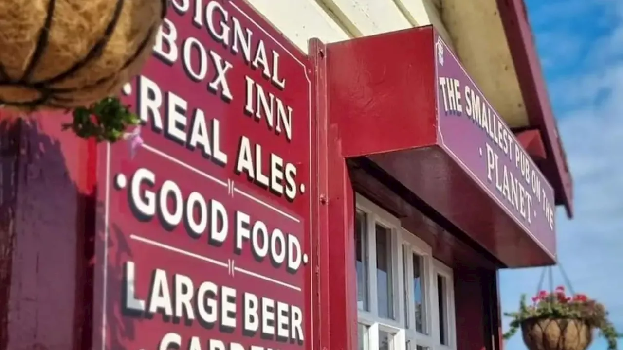 Inside the UK’s smallest pub that was once a train station signalling box – with just enough space for six...