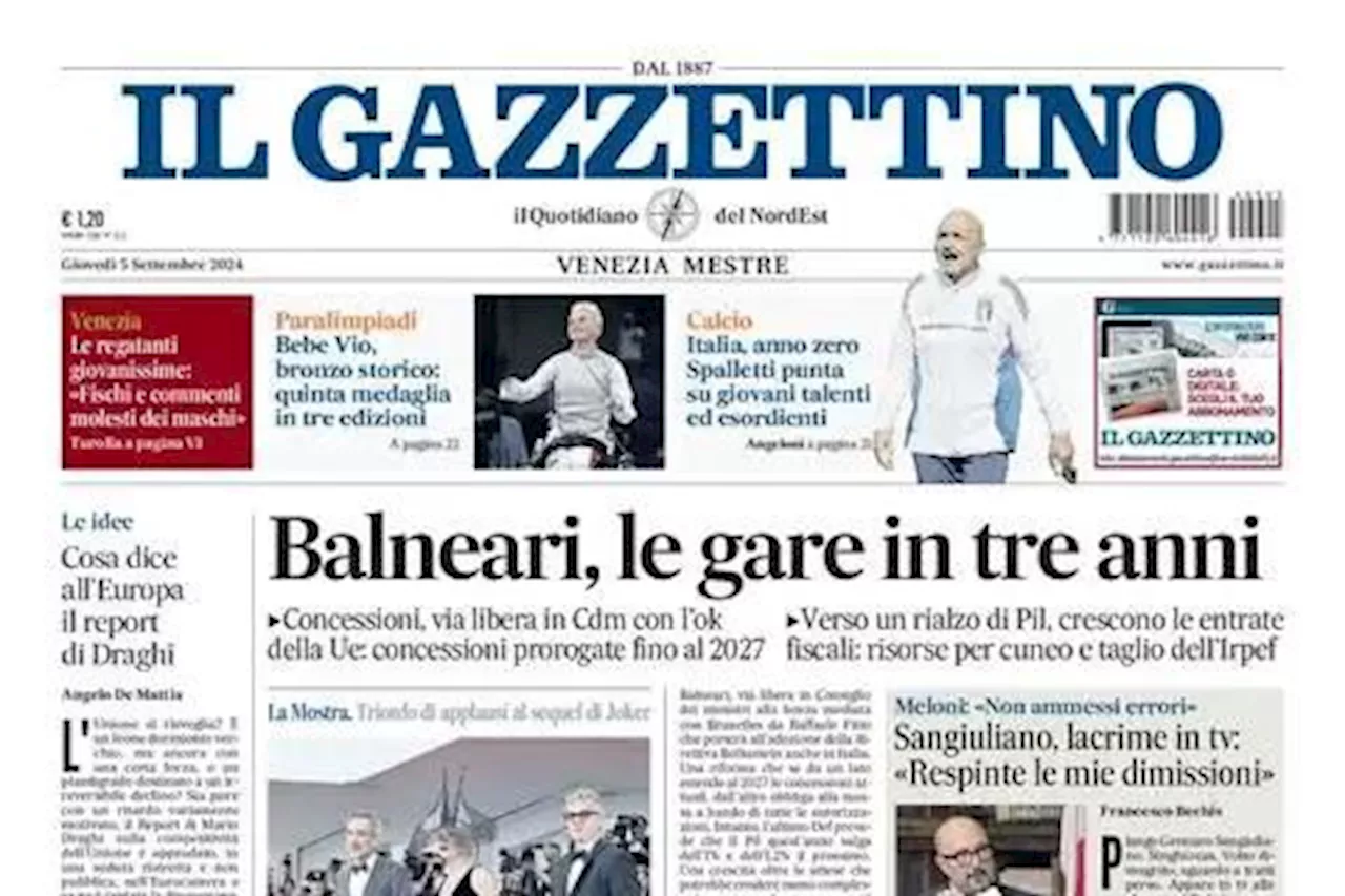 Il Gazzettino: 'Italia, anno zero: Spalletti punta su giovani talenti ed esordienti'