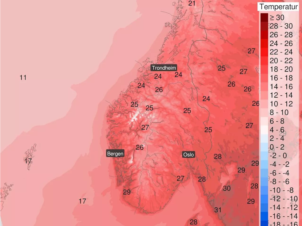 Norgesrekorden er slått: 29 grader i september