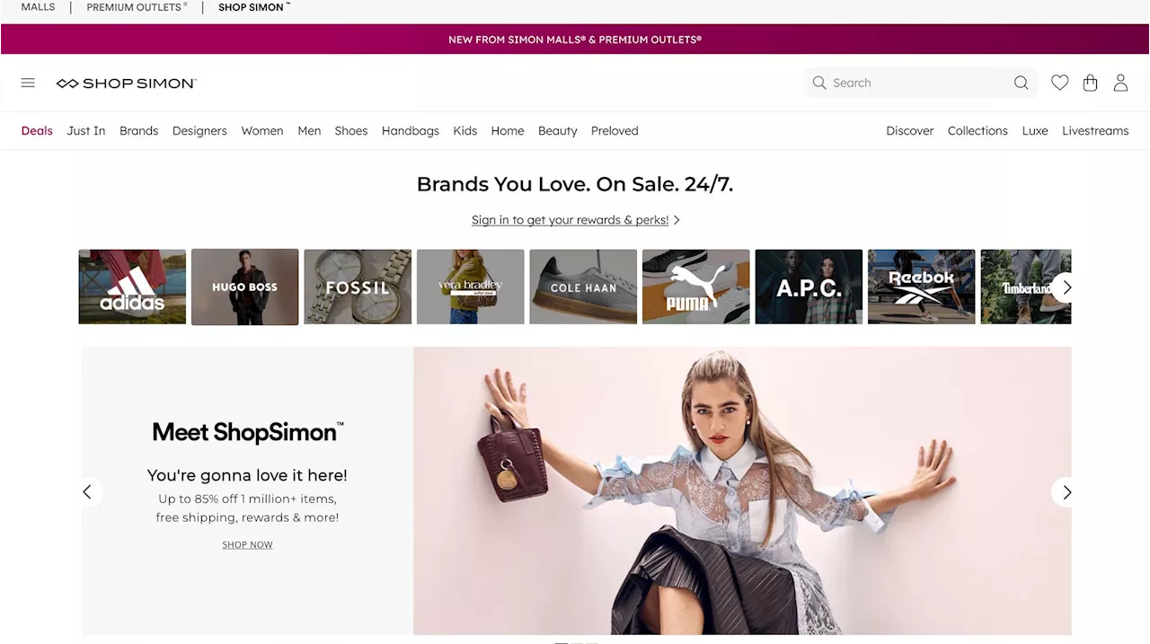 Exclusive: Simon Rebrands and Revamps E-commerce Site With Large Sale-priced Assortment