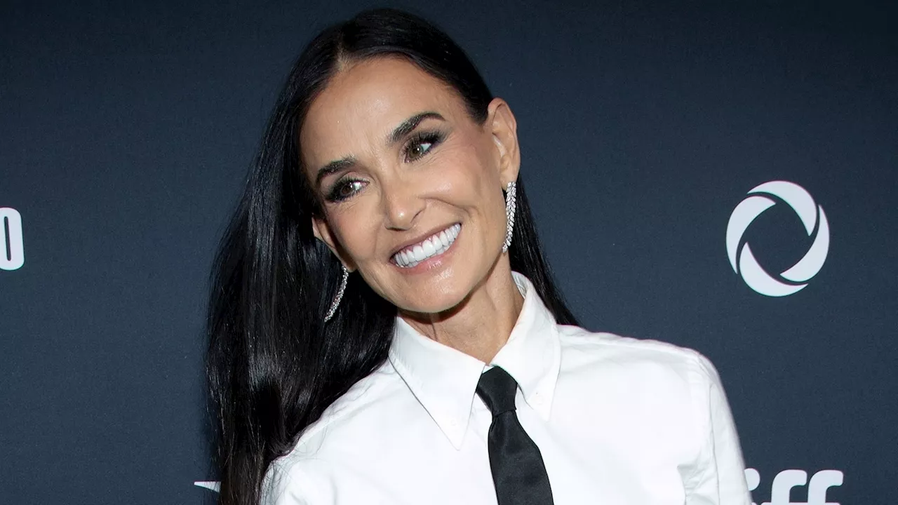 Demi Moore turns head in menswear-inspired look at 'The Substance' premiere