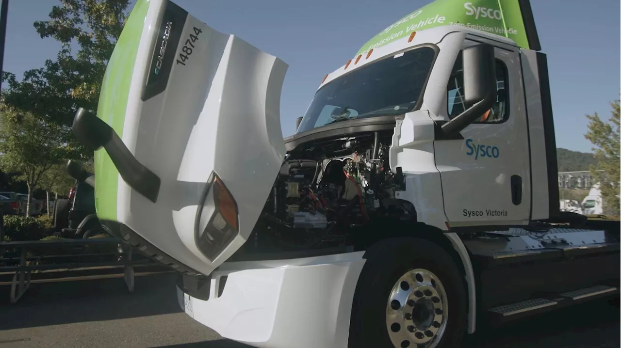 Sysco launches its first electric delivery trucks in Canada in Victoria