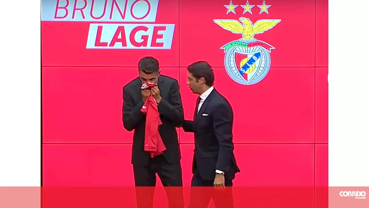 Promessas, objetivos, os filhos e um beijo no emblema: Bruno Lage apresentado como treinador do Benfica