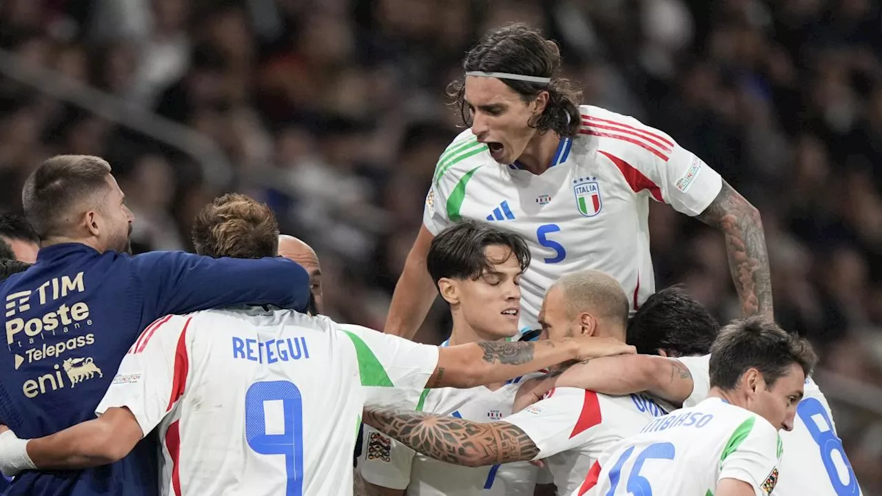 Italia-Francia di Nations League: 3-1. Vittoria in rimonta, dopo un inizio choc, con i gol di Dimarco, Frattesi e Raspadori