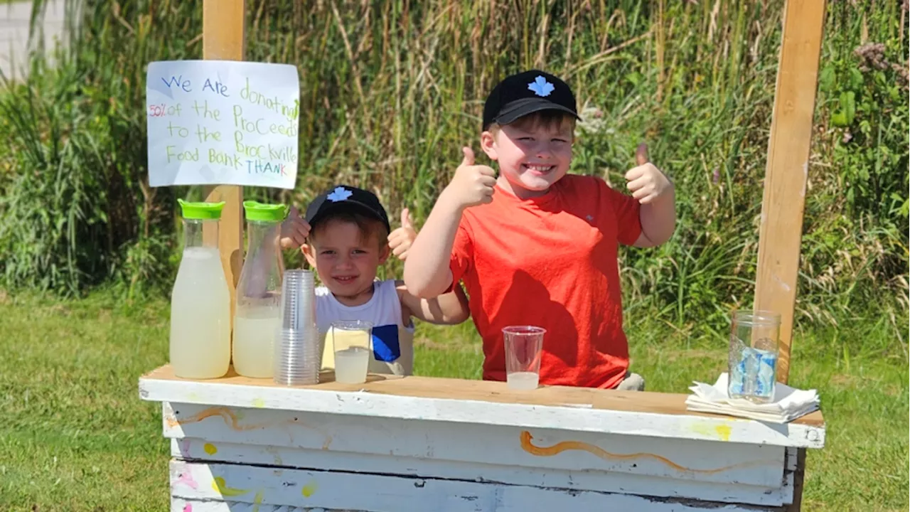 Brockville, Ont. kids donate summer lemonade stand earnings to local food bank