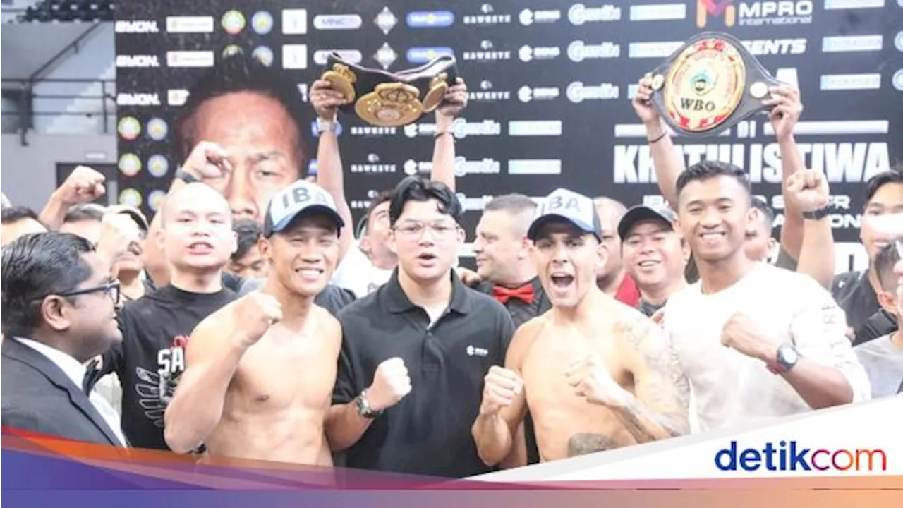 Timbang Badan Daud Yordan vs Carrizo Rampung, Penuhi Ambang Batas