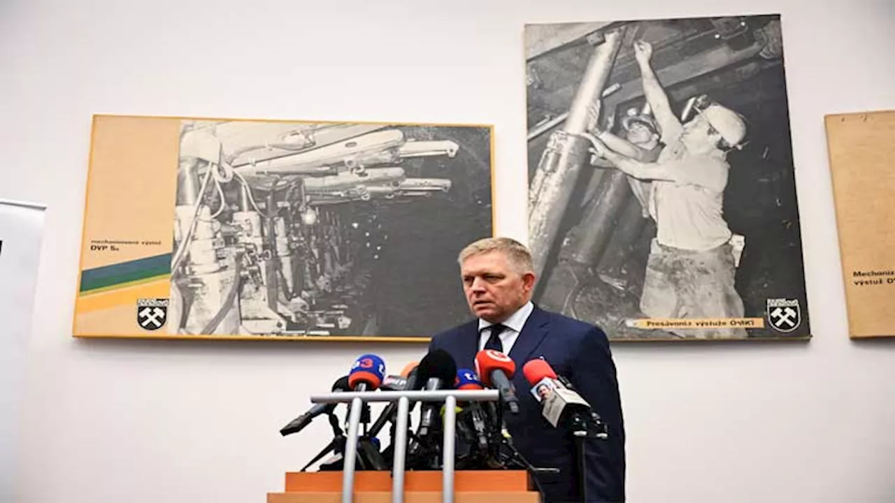 Slovak PM Fico criticises rivals as he visits town where he was shot