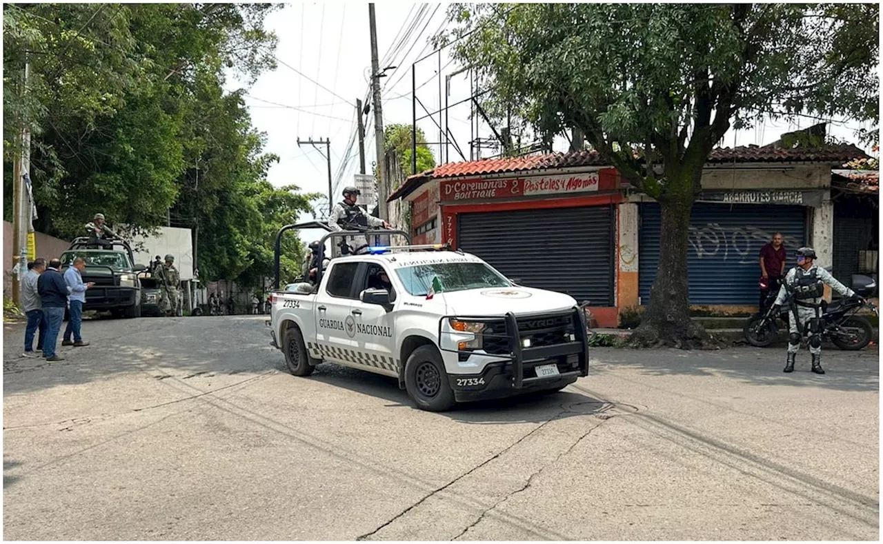 Atacan a balazos a elementos de la Guardia Nacional afuera de bachilleres de Jiutepec, Morelos