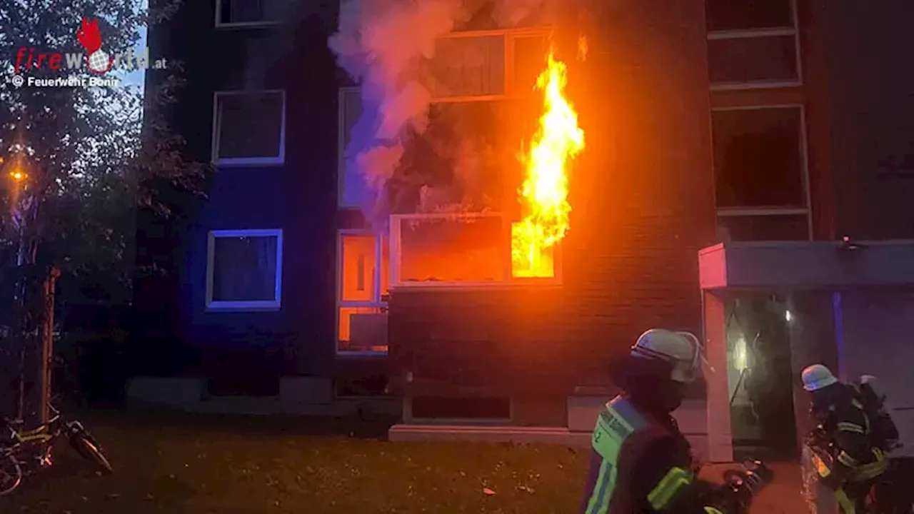 D: Anstatt zum Brandmeldealarm direkt zum Wohnungsbrand in Bonn