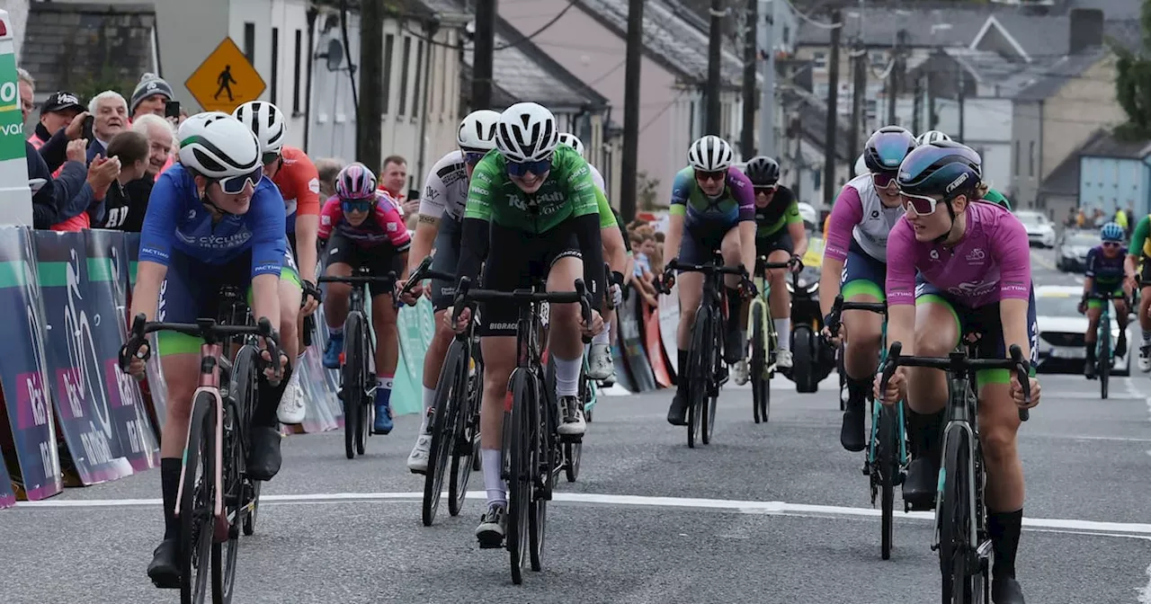 Caoimhe O’Brien edges Mia Griffin for second Irish stage win in Rás na mBan