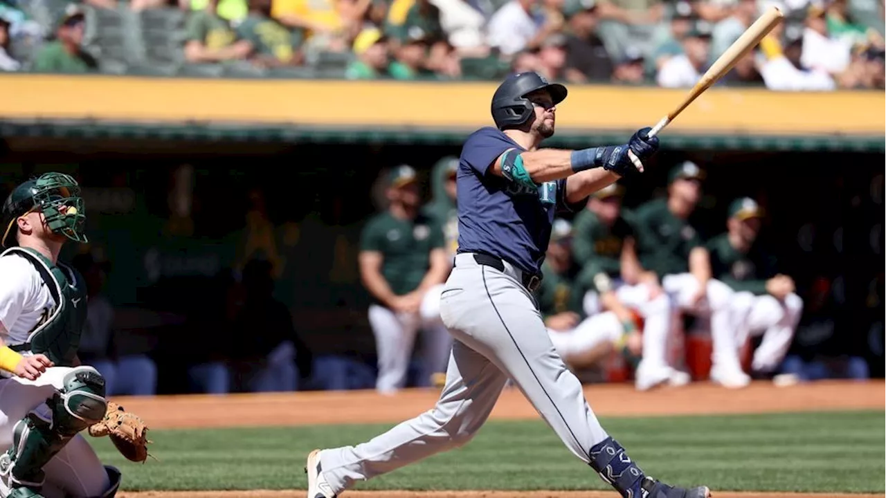 Cal Raleigh homers and hits sacrifice fly as Mariners beat Athletics 6-4