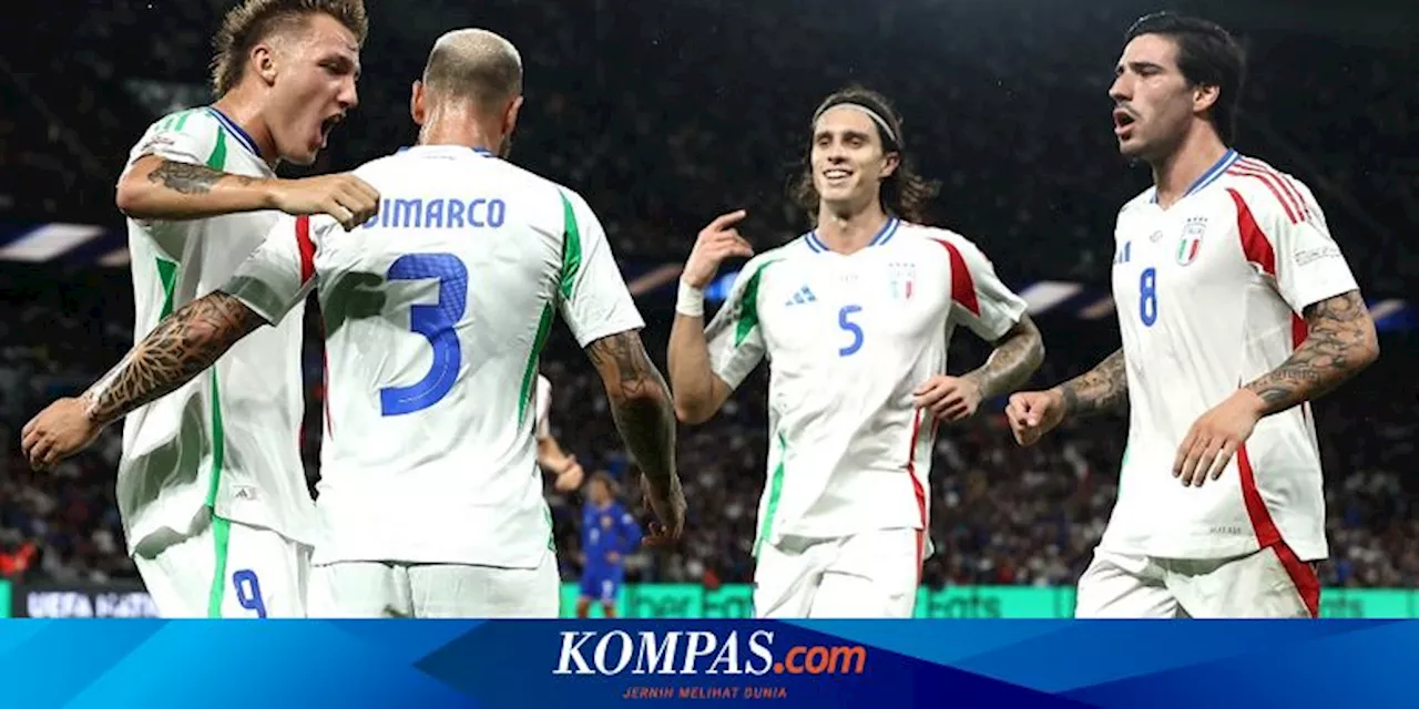 Hasil Perancis Vs Italia 1-3, Assist Cantik Tonali Warnai Kemenangan Azzurri