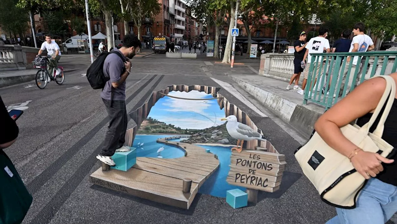 Toulouse : c’est quoi ces fresques en 3D sur la place Saint-Pierre ?