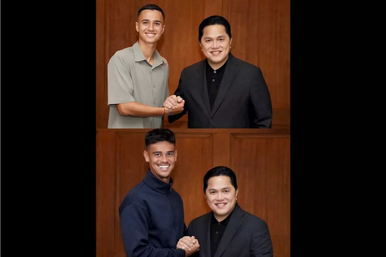 Erick Thohir Kenalkan Pemain Baru Timnas Indonesia Mees Hilgers dan Eliano Reijnders