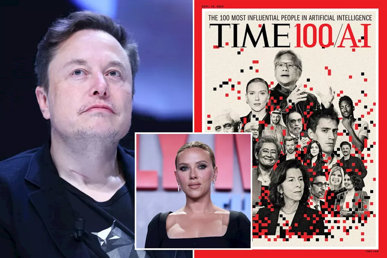 Time snubs Elon Musk from 100 most influential people in AI — but includes Scarlett Johansson