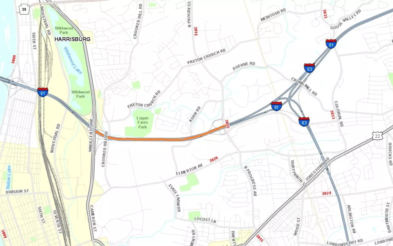 Nighttime lane restrictions planned on southbound I-81 in Dauphin County: PennDOT