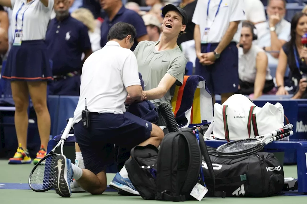 Jannik Sinner reaches the US Open men's final by beating Jack Draper after both need medical help