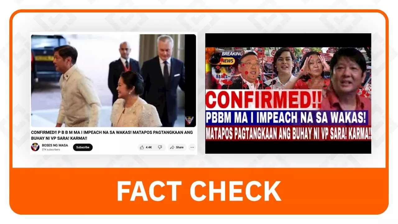 FACT CHECK: No impeachment complaint vs Marcos