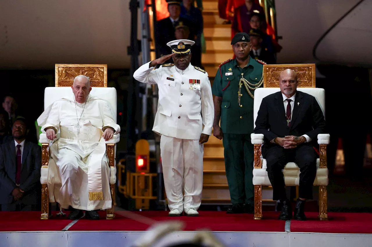 Pope Francis arrives in Papua New Guinea, country 2 of 12-day trip