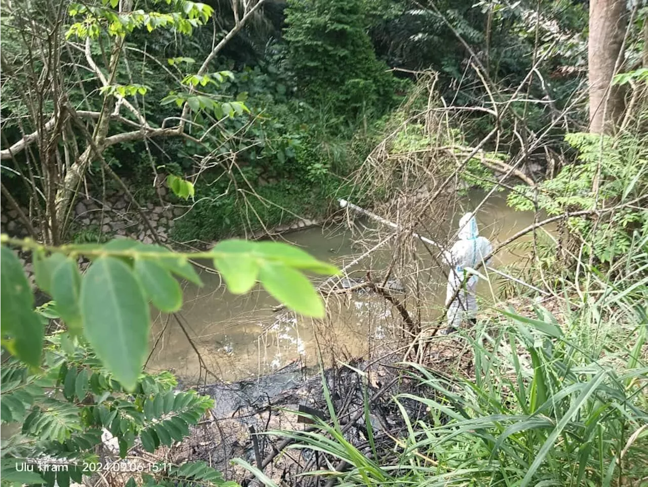 Chemical waste found dumped at banks of Sg Plentong tributary in Johor