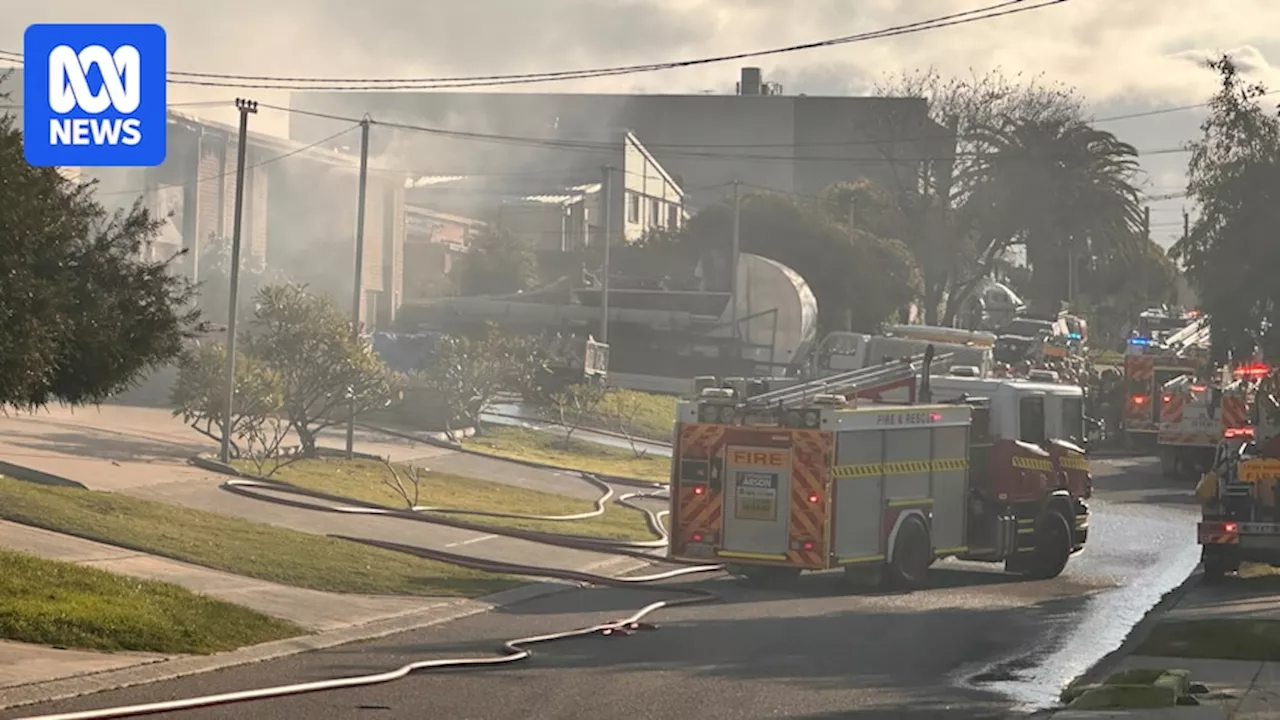 One person dead after major blaze at warehouse in Perth's southern suburbs