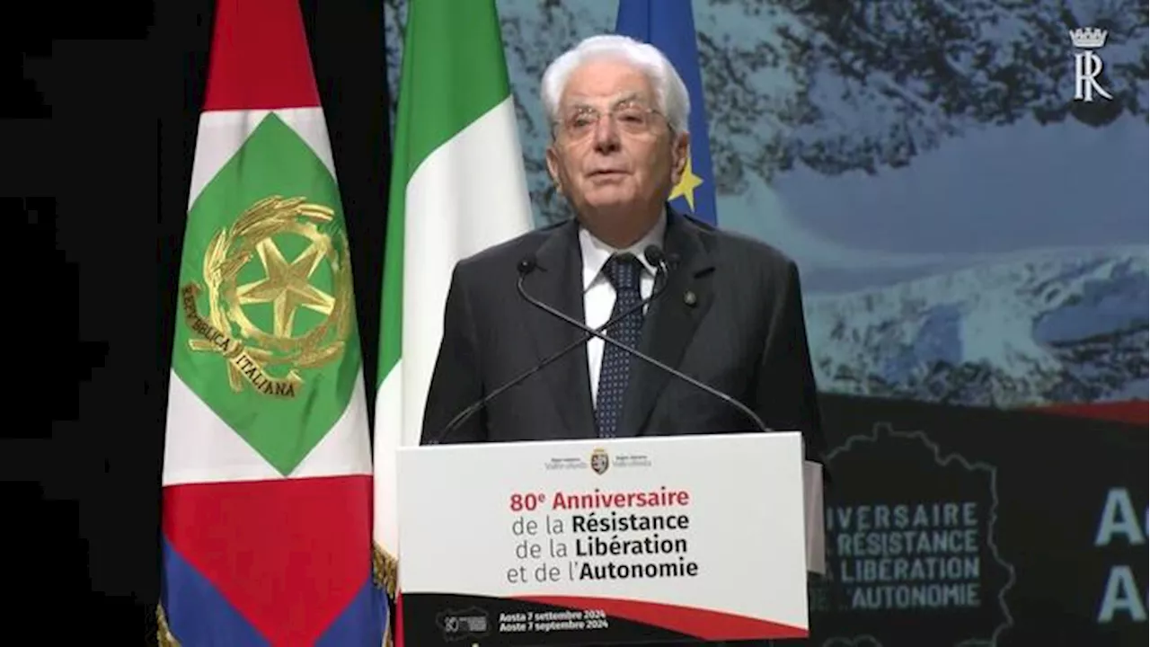 Mattarella: 'Non si era e non si e' stranieri a casa propria'