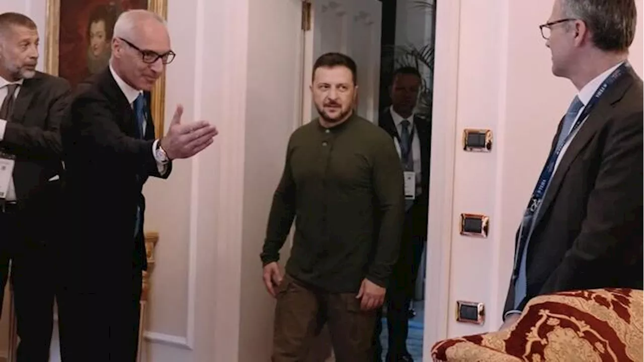 Meloni, l'incontro con Zelensky a Cernobbio