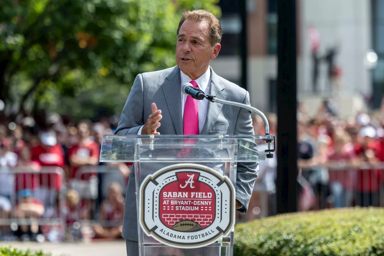 What Nick Saban, Miss Terry said at Saban Field dedication before Alabama football vs. USF