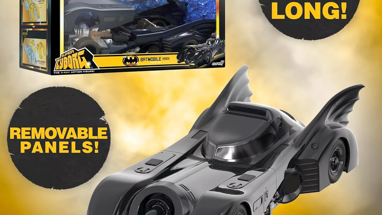 Super7 Arrives in Gotham with New Super Cyborg Batman 89' Batmobile