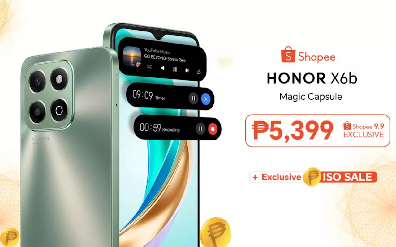 5-star drop-resistant HONOR X6b now available in PHL exclusively on Shopee starting this 9.9 for only P5,399