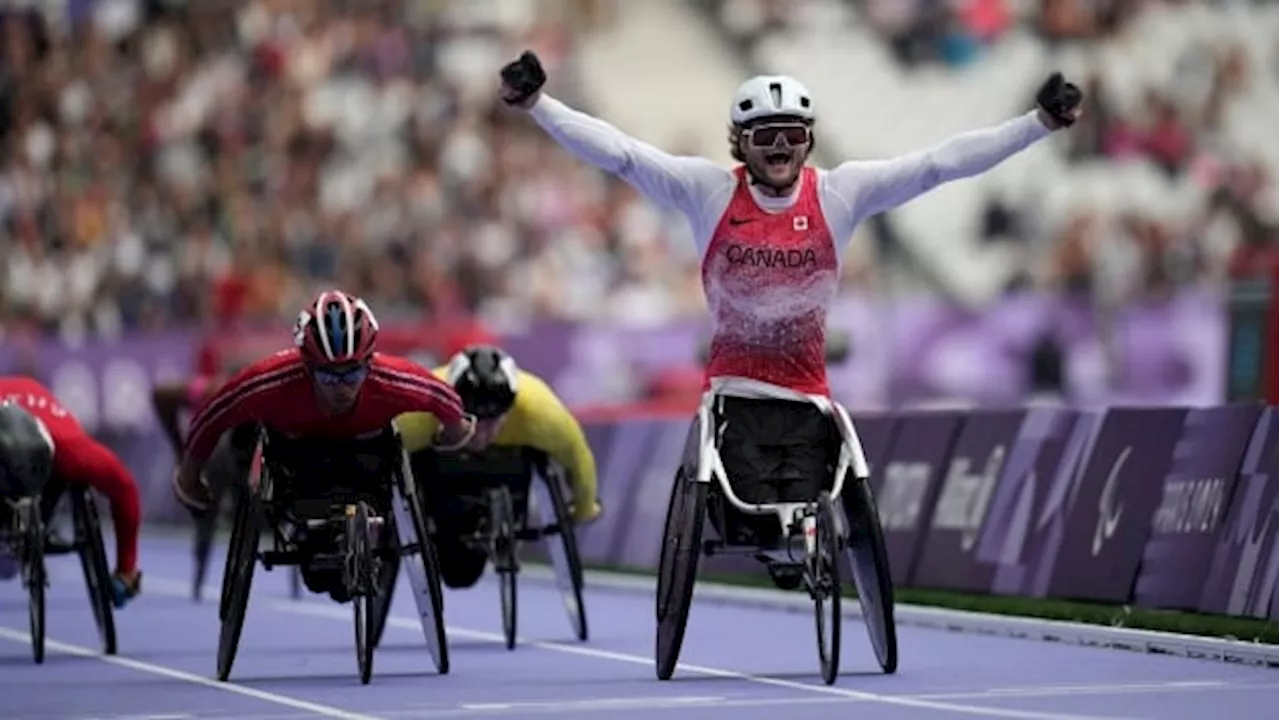 Canadian wheelchair racer Austin Smeenk wins Paralympic gold in men's T34 800m