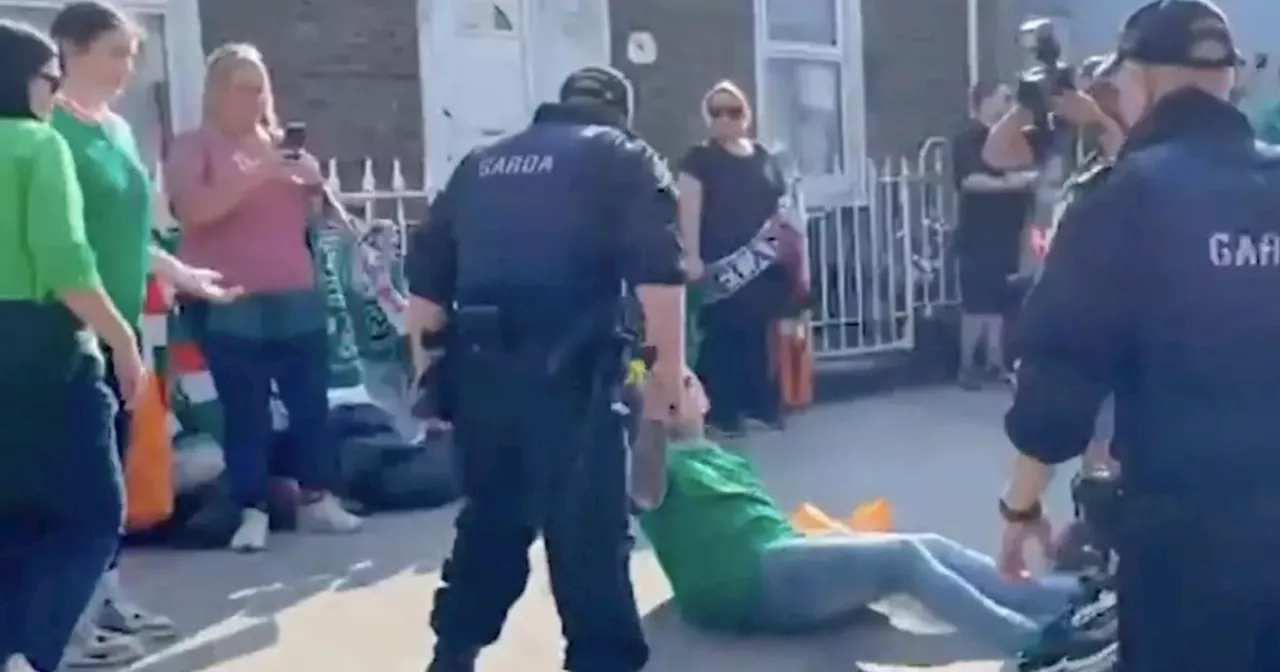 England and Ireland supporters clash in Dublin as cops forced to intervene