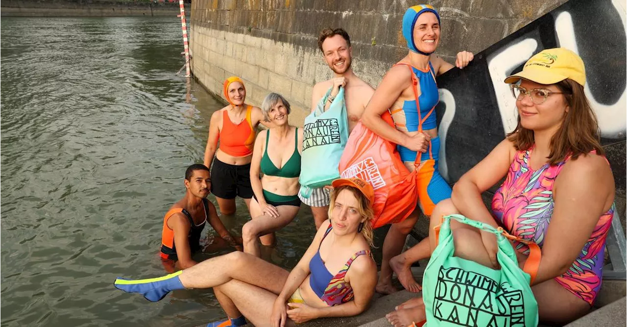 Erste Schwimmparade: Wenn der Donaukanal (auch) den Schwimmern gehört