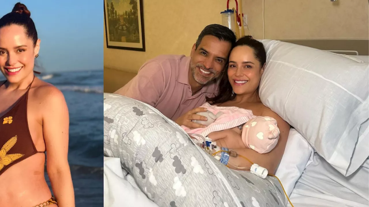 Ana Lucía Domínguez y Jorge Cárdenas anuncian el nacimiento de su hija con una serie de fotos: 'Gracias a Dios, llegó nuestra Luciana'