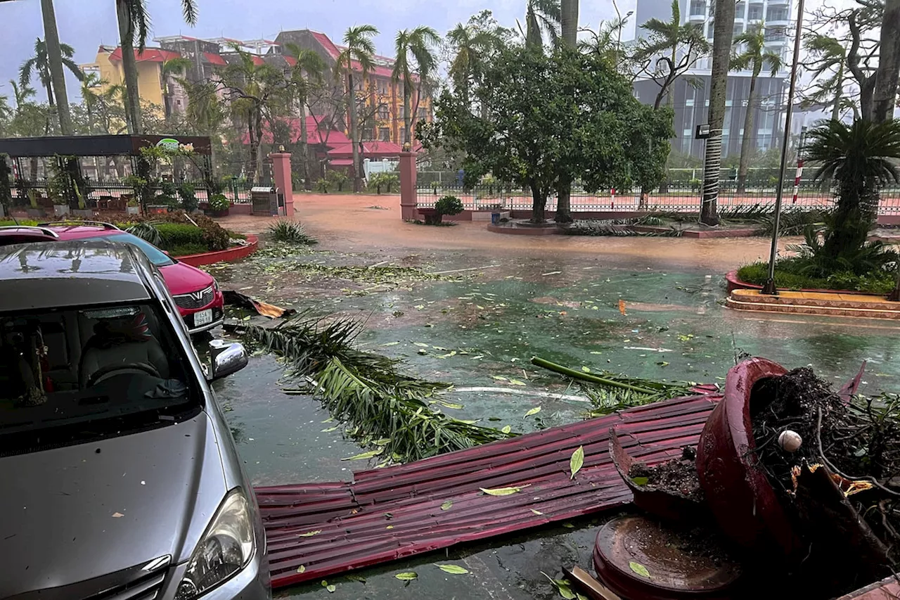 Typhoon Yagi makes landfall in northern Vietnam, shuttering airports, causing evacuations