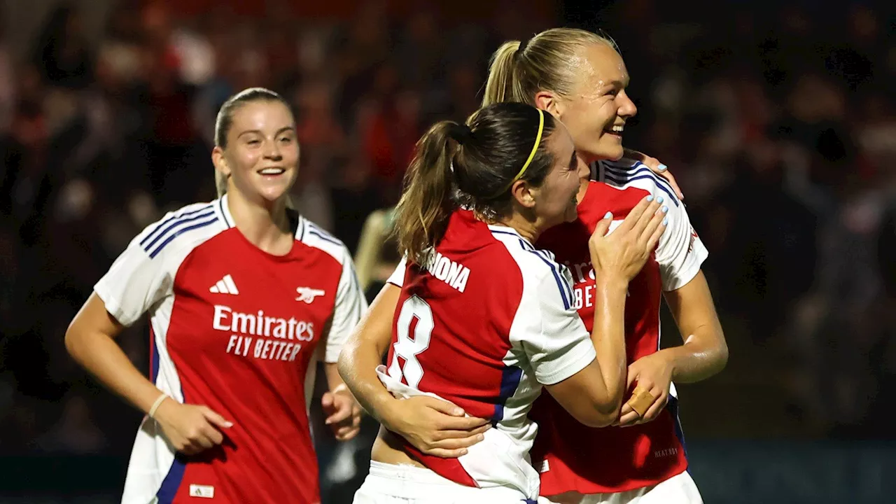 Arsenal women player ratings vs Rosenborg: Frida Maanum makes the difference while Alessia Russo is left cursing the woodwork as the Gunners exorcise their Champions League qualifying demons