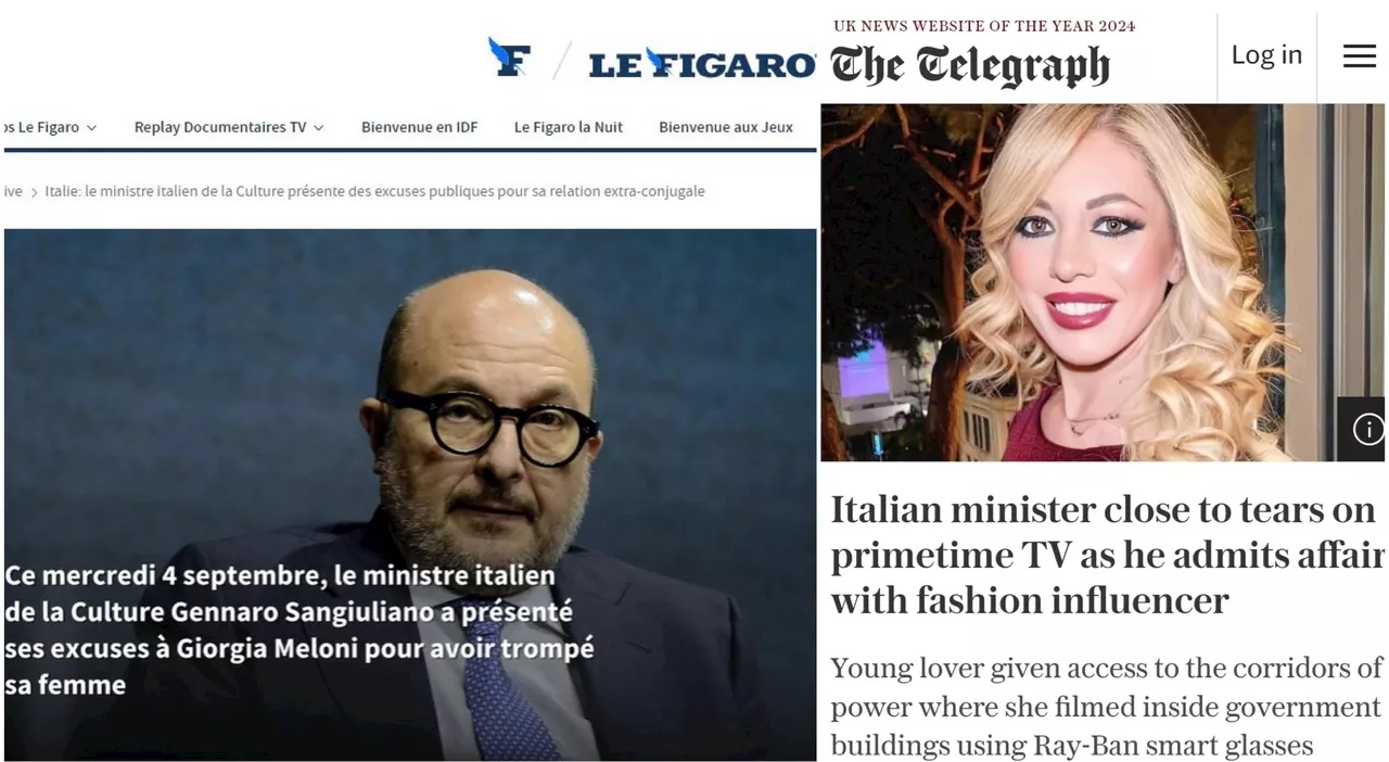 Sangiuliano, Boccia e le dimissioni: da Le Figaro a Reuters, la reazione dei media internazionali